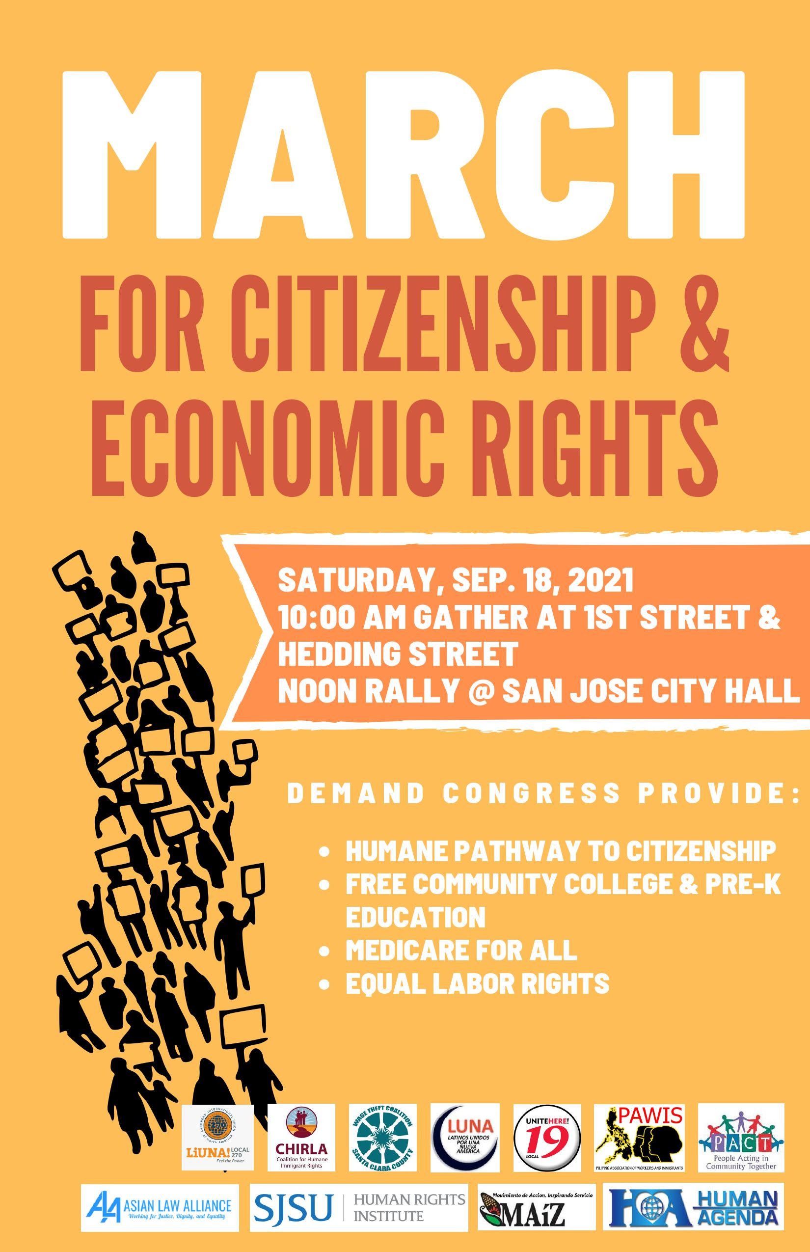 March for Citizenship and Economic Rights Flyer for March for Citizenship and Economic Rights