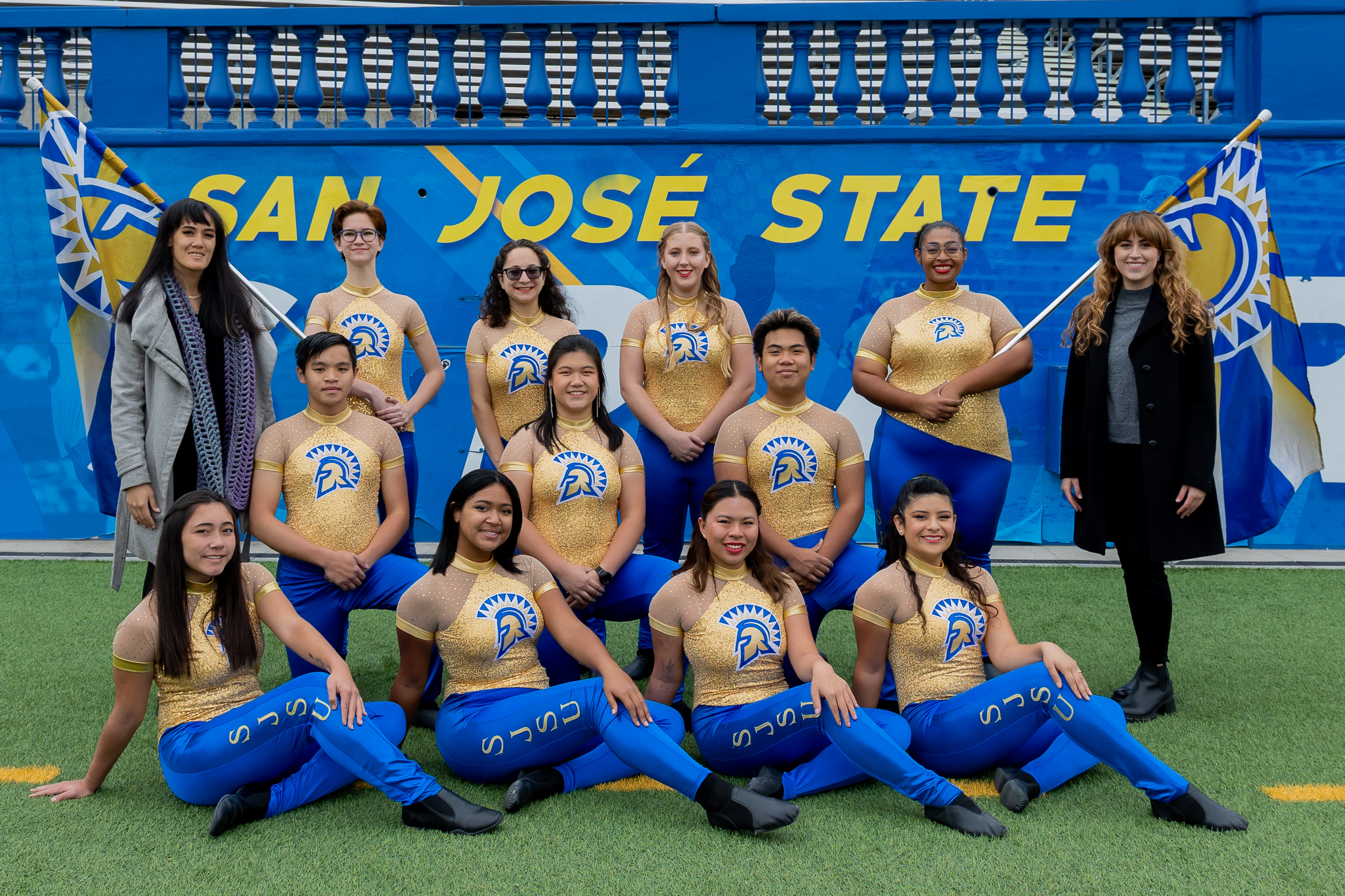 2021 Section Photo Section picture of the 2021 SJSU Color Guard