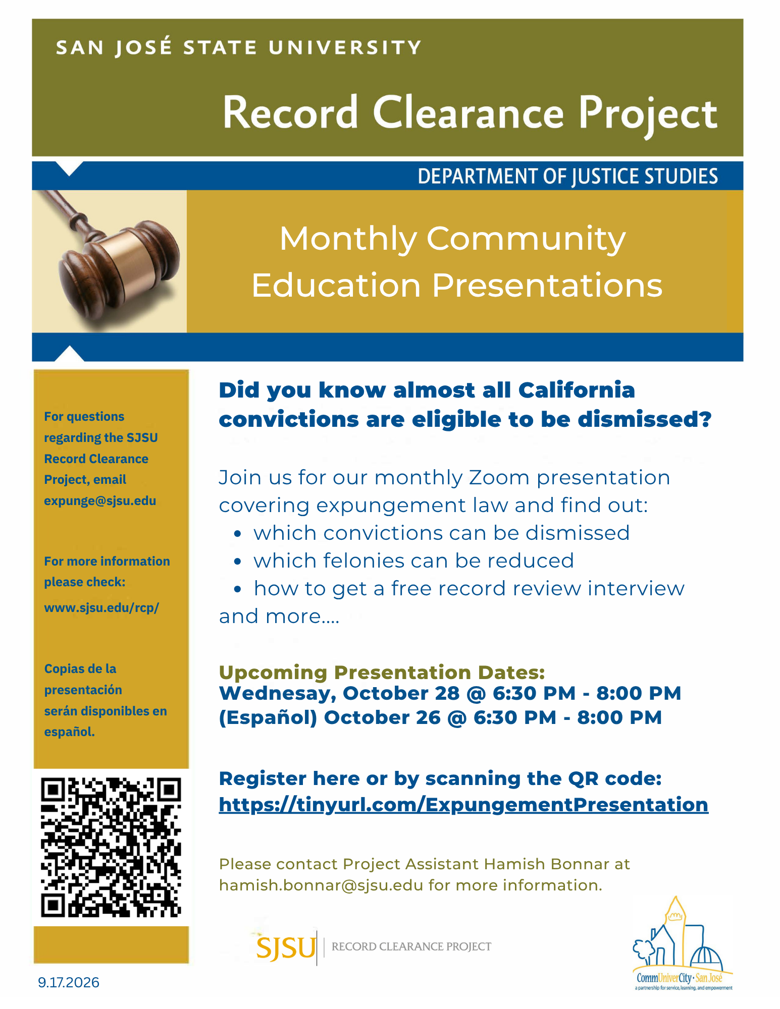English monthly comm ed flyers