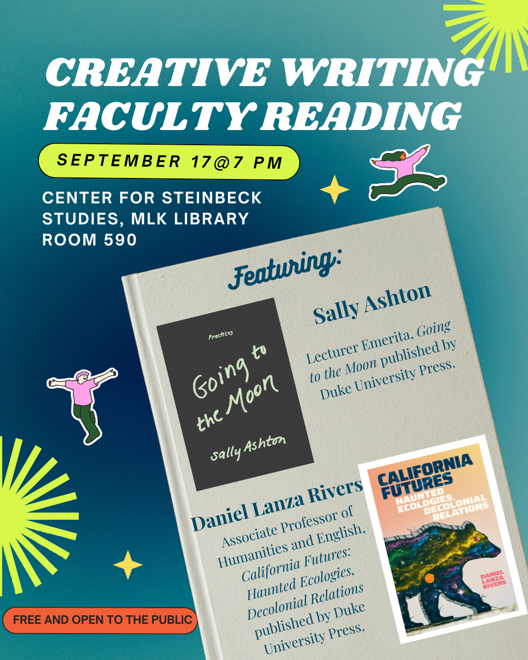 Creative Writing Faculty Reading flyer